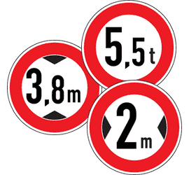 durchfahrtsbegrenzende Verkehrsschilder gestalten