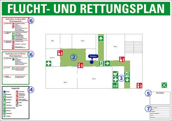 Fluchtwegplan und Rettungsplan erstellen - Anleitung