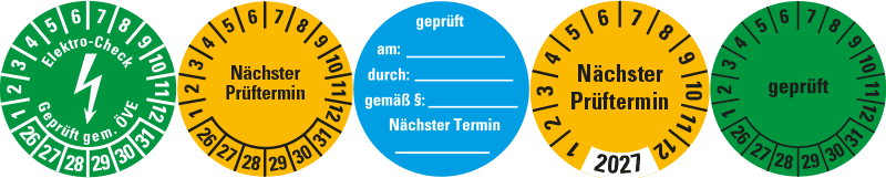 Prüfplaketten nach ÖNORM kaufen