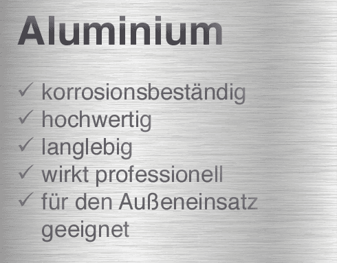 Aluminiumschild
