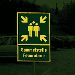 Sammelstellen Schild