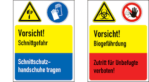 Sicherheitsschilder in Unternehmen