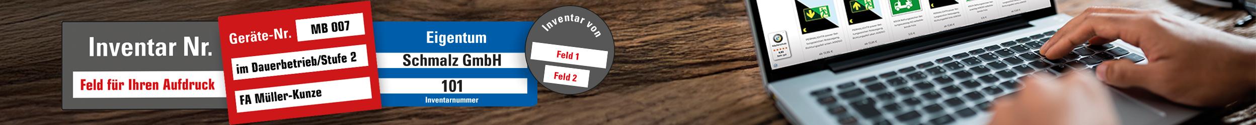 Inventaretiketten selbst gestalten