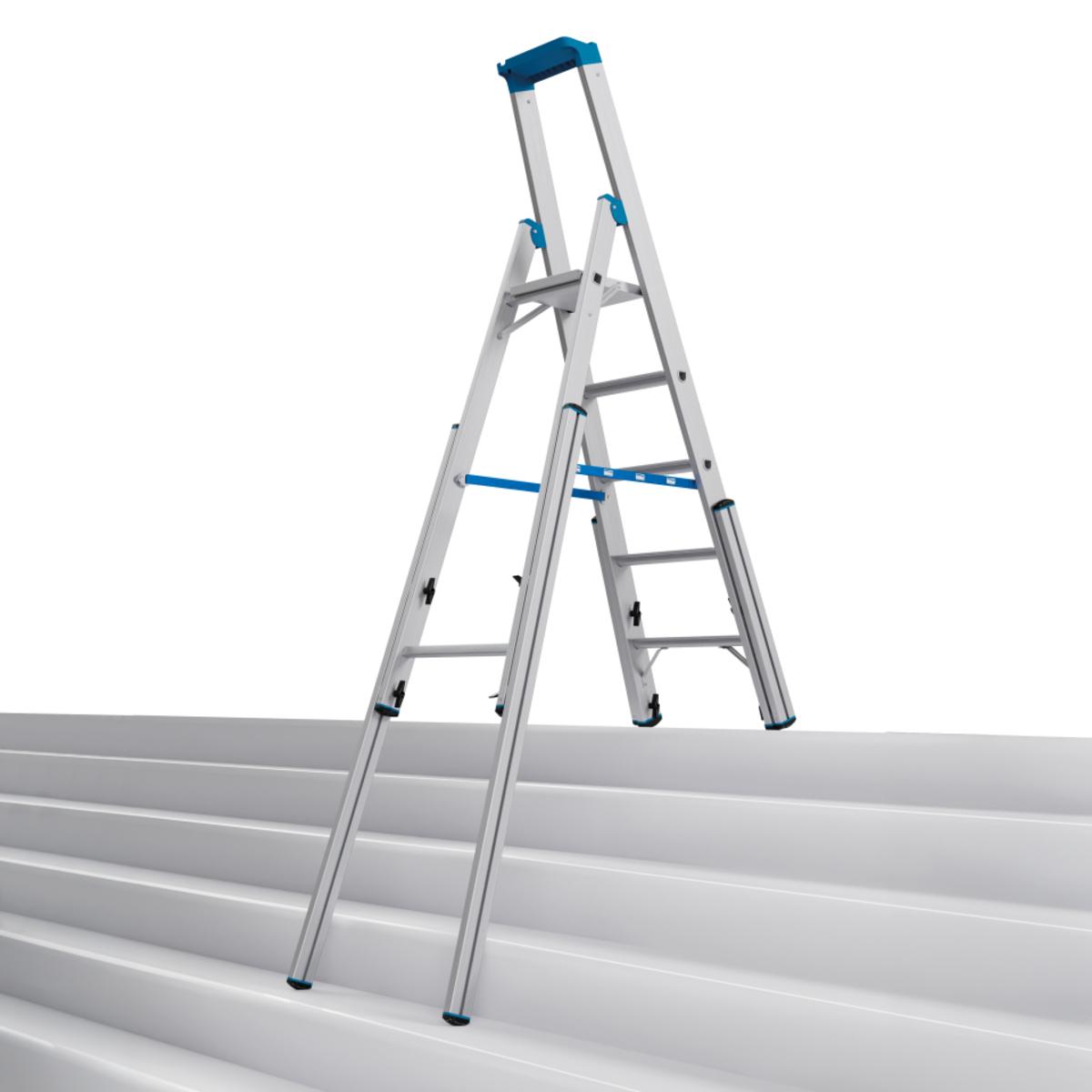 Krause® Teleskop-Stufen-Stehleiter